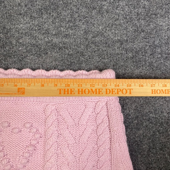 LoveShackFancy Pink Cable Knit Heart Mini Skirt Ruffle Hem Small Barbiecore - Picture 7 of 9